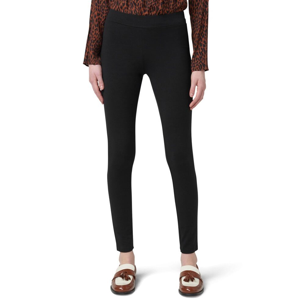 Hue Women's Black Wide Waistband Blackout Cotton Leggings XS NWT